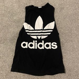 Women’s XS Black Adidas Drop Armhole Workout Tank 🖤🎽